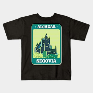 Alcazar Segovia- Spain- World Heritage Site- Retro-Vintage Patch Kids T-Shirt